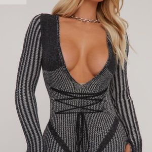 Ego Black Knit Jumpsuit